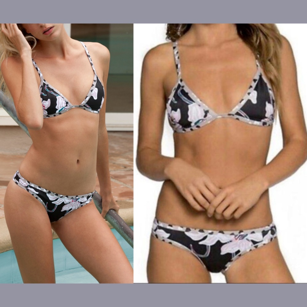 NEW 2PC Tavik [ Large ] Jett Triangle Top + Jayden Bikini‎ Bottom in Blossom